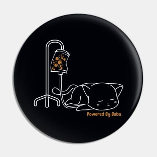 Boba Powered kitty Pin