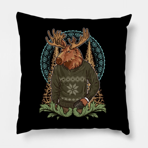 Moose National Park And Canada Pillow by MarkusShirts