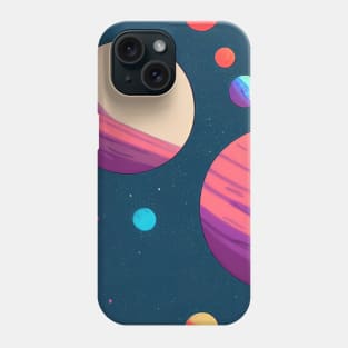 Colorful planets pattern Phone Case