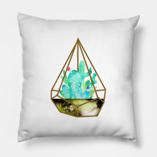 Cactus Gold Dust Terrarium Pillow