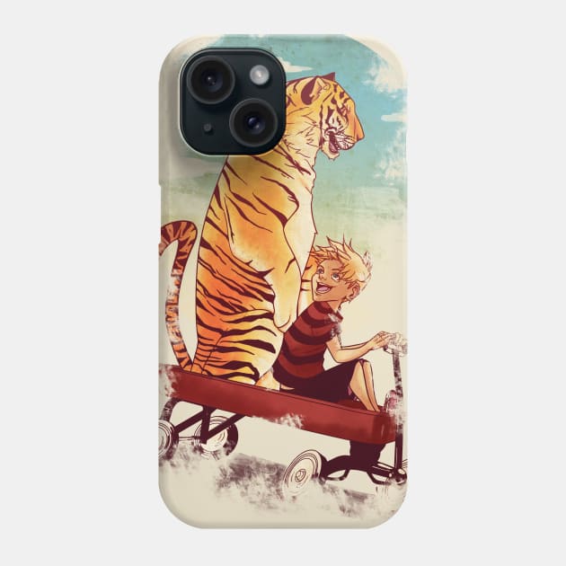 Boy and Tiger Phone Case by tintanaveia