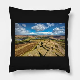 View from the top of Win Hill, Bamford  in Derbyshire, UK Pillow