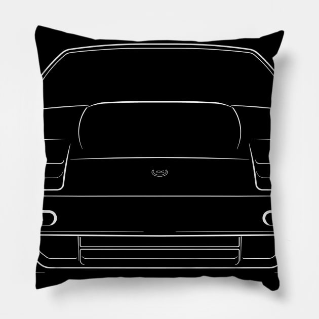 front/profile - Nissan 300ZX Fairlady Z - stencil, white Pillow by mal_photography
