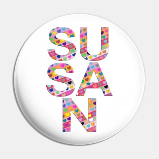 Susan, name, typography Pin