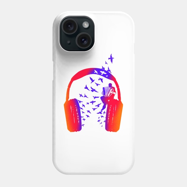 Headphone music Accordion Phone Case by barmalisiRTB