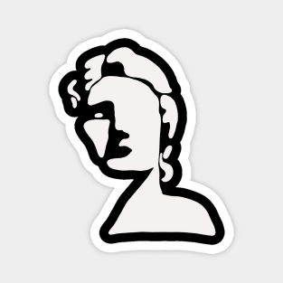 Greek Statue of Alexander the Great - Abstract Minimal Magnet