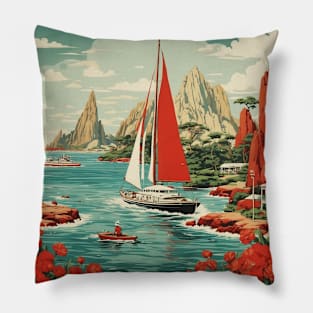 Marine Park Australia Vintage Travel Poster Art Pillow