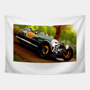 Morgan 3 Wheeler Cartoon Tapestry