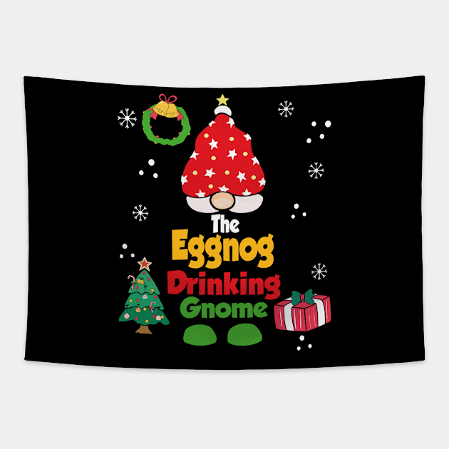 The Drinking Gnome Funny Xmas Family Pajama Tapestry by JohnRelo