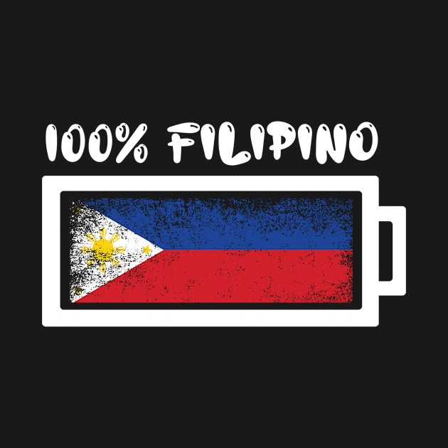 100 Percent Filipino Flag by ThyShirtProject - Affiliate