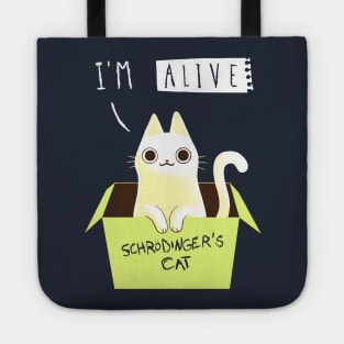 Double Schrödinger's Cat Dead and Alive - Funny Cute Kitty - Quantum Physics Tote