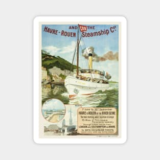 Havre-Rouen Steamship Coy. Vintage Poster 1895 Magnet