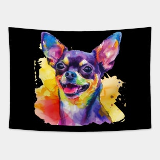 Chihuahua Dog Water Color Pop Art Design for Dog Lover Tapestry