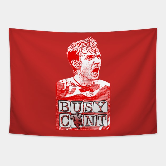 Mancs Gone Mad - Gary Neville - BUSY C#NT! Tapestry by OG Ballers