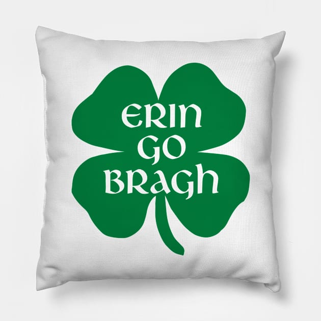 Erin Go Bragh Shamrock Pillow by Stacks