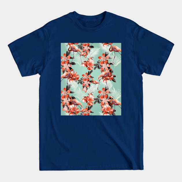 Disover Flamingo Palm, Red Flowers, Green - Flamingo Palm Red Flowers Green - T-Shirt