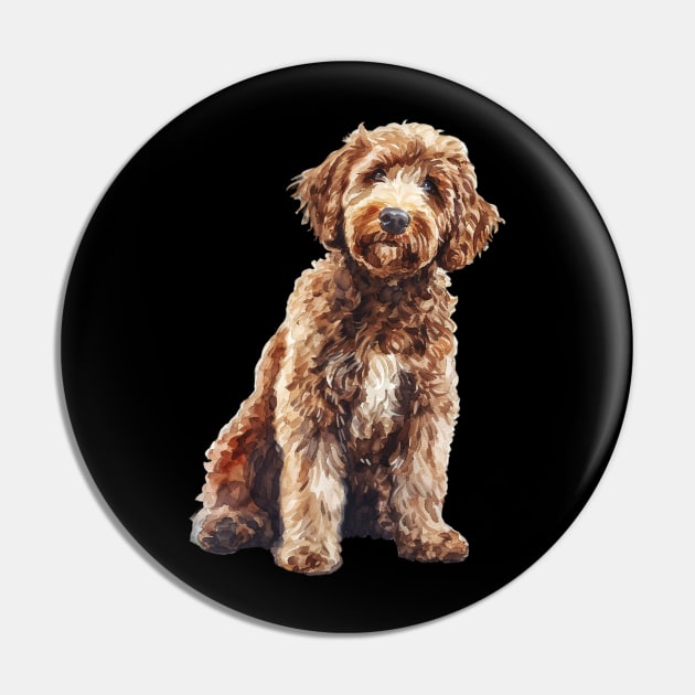 Labradoodle Pin by DavidBriotArt