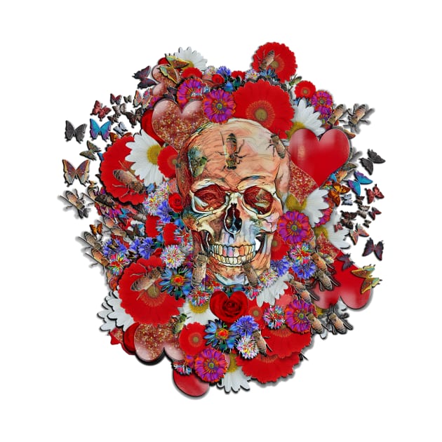 Skull Flower Power 18 by Diego-t