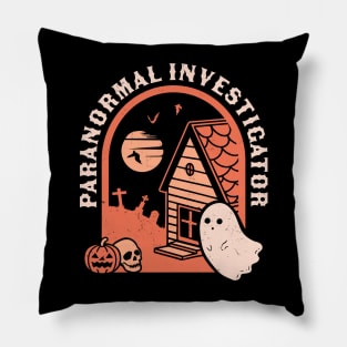 Paranormal Investigator Ghost Hunting EVP Funny Halloween Pillow