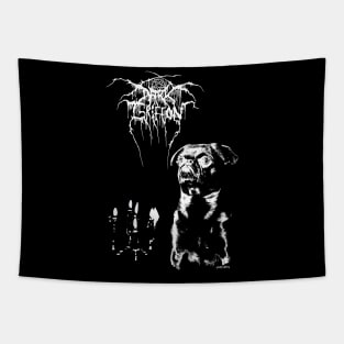 Dark Griffon Throne // Black Metal Punk Brussels Griffon Tapestry