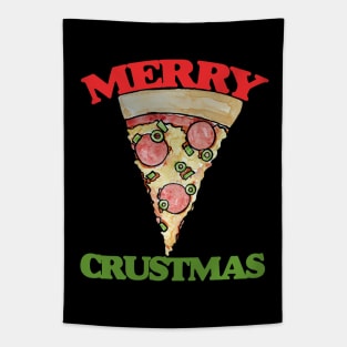 Merry CRUSTmas pizza christmas Tapestry