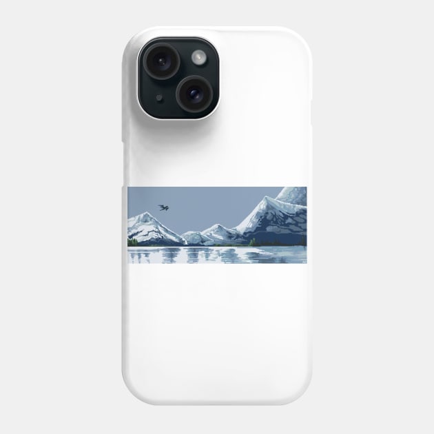 Pixel Mountain Phone Case by Ashdoun