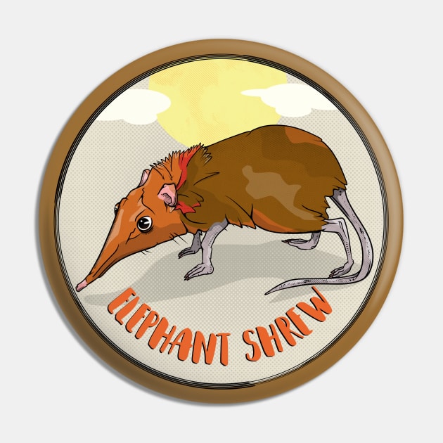 Elephant Shrew Pin by mailboxdisco