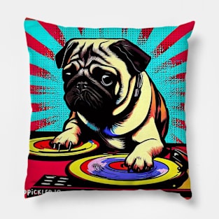 Pug DJ Pillow