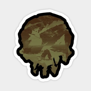 Desert Camo Sea Of Thieves Skull Design Magnet