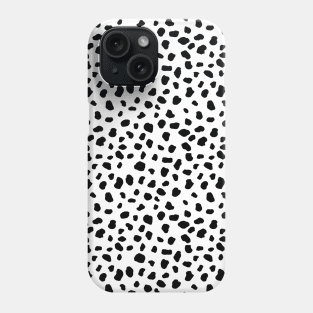 Dalmatian Animal Print Spots Black White Dots Phone Case