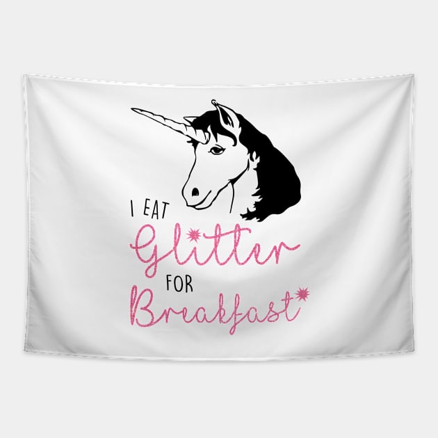 I Eat Glitter for Breakfast - Light Tapestry by jennyk