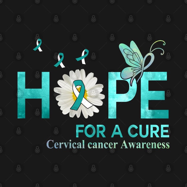 Hope For A Cure  Butterfly Flower Cervical cancer by HomerNewbergereq