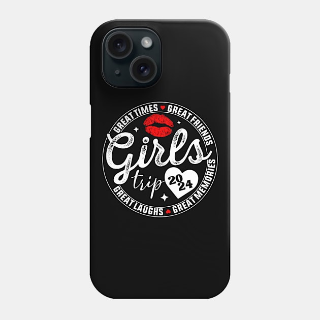 Girls Trip 2024 Womens Weekend Vacation Matching Phone Case by Atelier Djeka