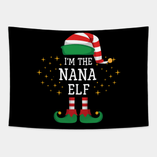 I'm The Nana Elf Matching Family Christmas Pajama Tapestry