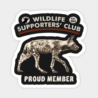 African Wild Dog on the Prowl Wildlife Supporters' Club Magnet