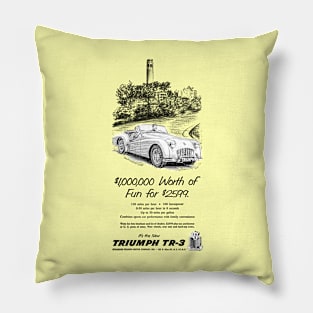 TRIUMPH TR3 - advert Pillow