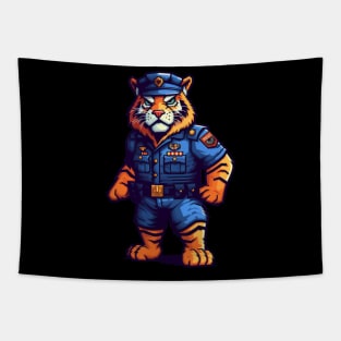 police officer tiger Tapestry