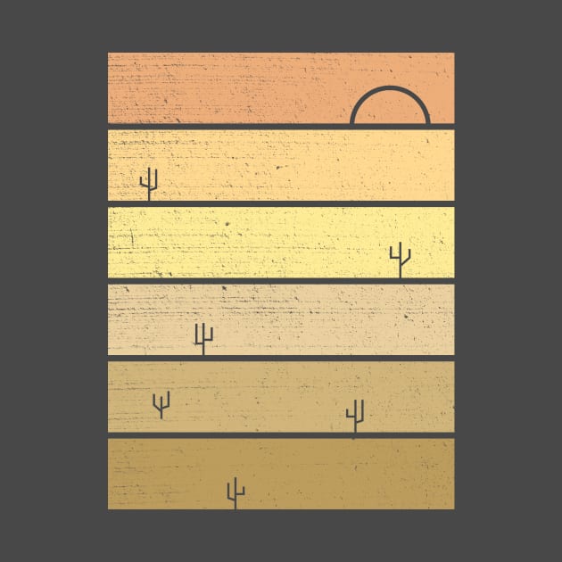 Desert Sunset Cacti by Vanphirst