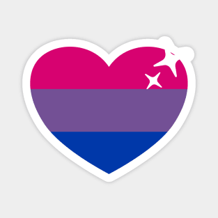 Bisexual Flag - Bisexual Heart Magnet