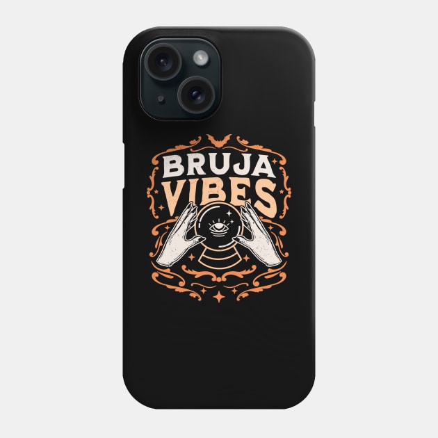 Bruja Vibes Mexican Witch Halloween Witchy Retro Vintage Phone Case by OrangeMonkeyArt