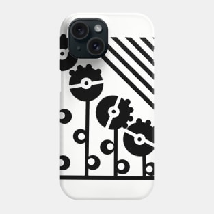 Black Mechanical Flowers - Heather Phone Case