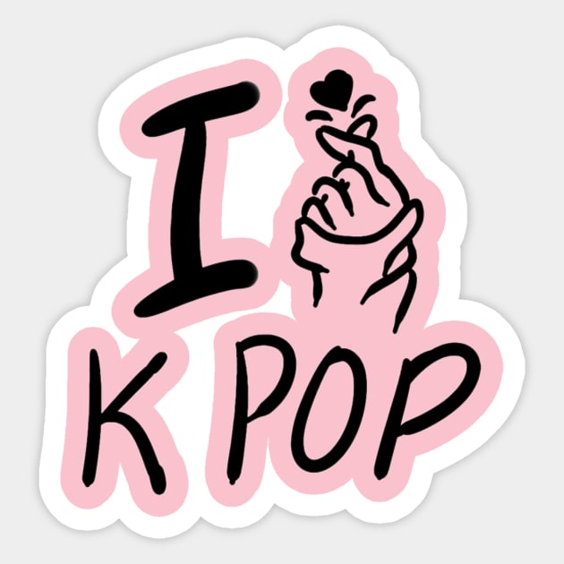 I love kpop popart Sticker for Sale by BetweenTwoPages