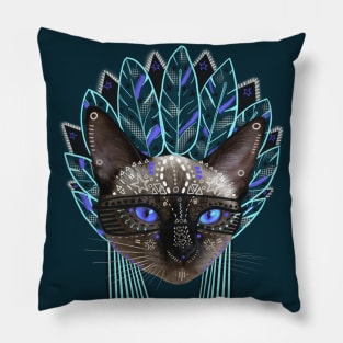 Janssen the Cat tribal Pillow