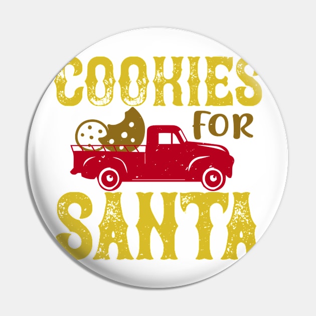 Cookies For Santa Pin by APuzzleOfTShirts