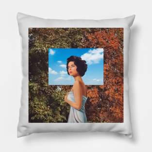 Sky Eyes - Surreal/Collage Art Pillow