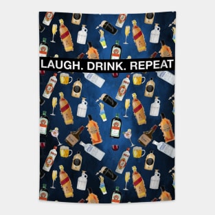 Laugh Drink Repeat Tapestry