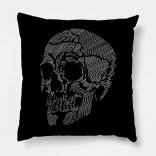 Lines of a Skull Pillow