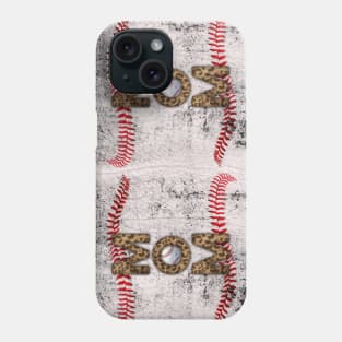 Baseball mom leopard sport love Phone Case