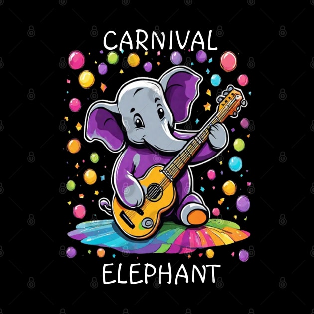 Birthday Elephant Playing Guitar by coollooks