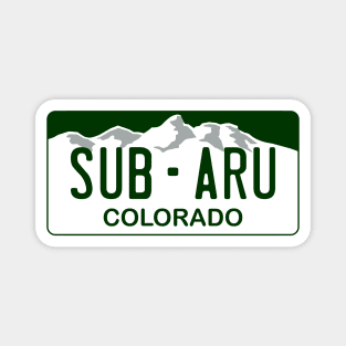 Subaru - Colorado License Plate Magnet